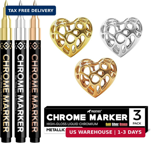 Pagather 3pcs chrome paint - 3pcs,